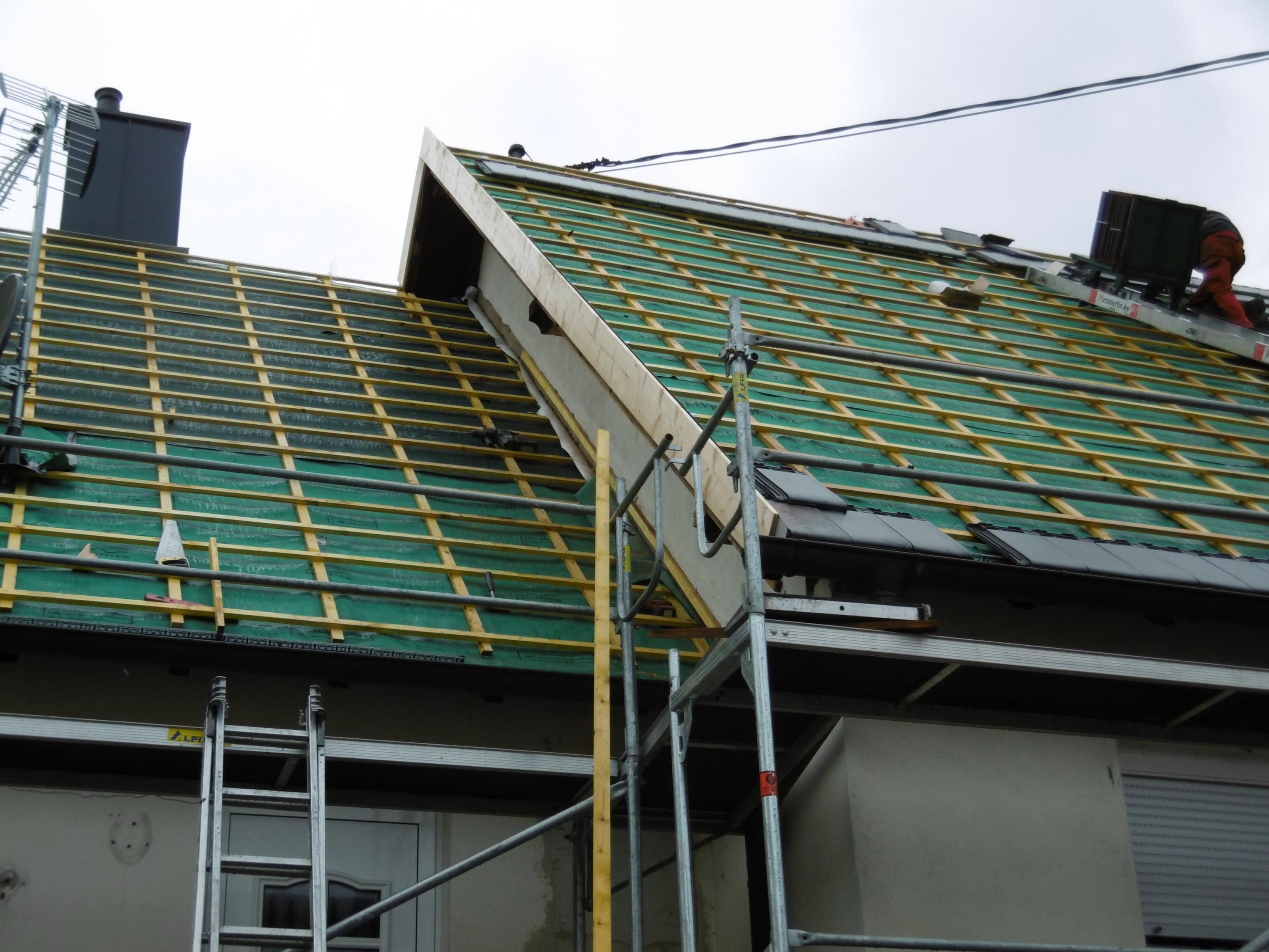 Rénovation toiture avec isolation sarking Dal'Alu, Haguenau - Mey'er Herrlisheim, alsace, Bas Rhin