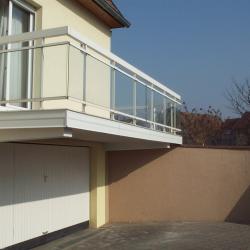 Habillage nez de terrasse, balcon, Haguenau, aluminium  Dal'Alu - Mey'er Herrlisheim, alsace, Bas Rhin