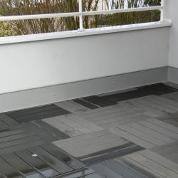 Solin mural sur terrasse, Haguenau, aluminium  Dal'Alu - Mey'er Herrlisheim, alsace, Bas Rhin