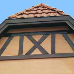 Habillage planche de rive et colombage en aluminium prélaqué Dal'Alu, Strasbourg - Mey'er Herrlisheim, alsace, Bas Rhin